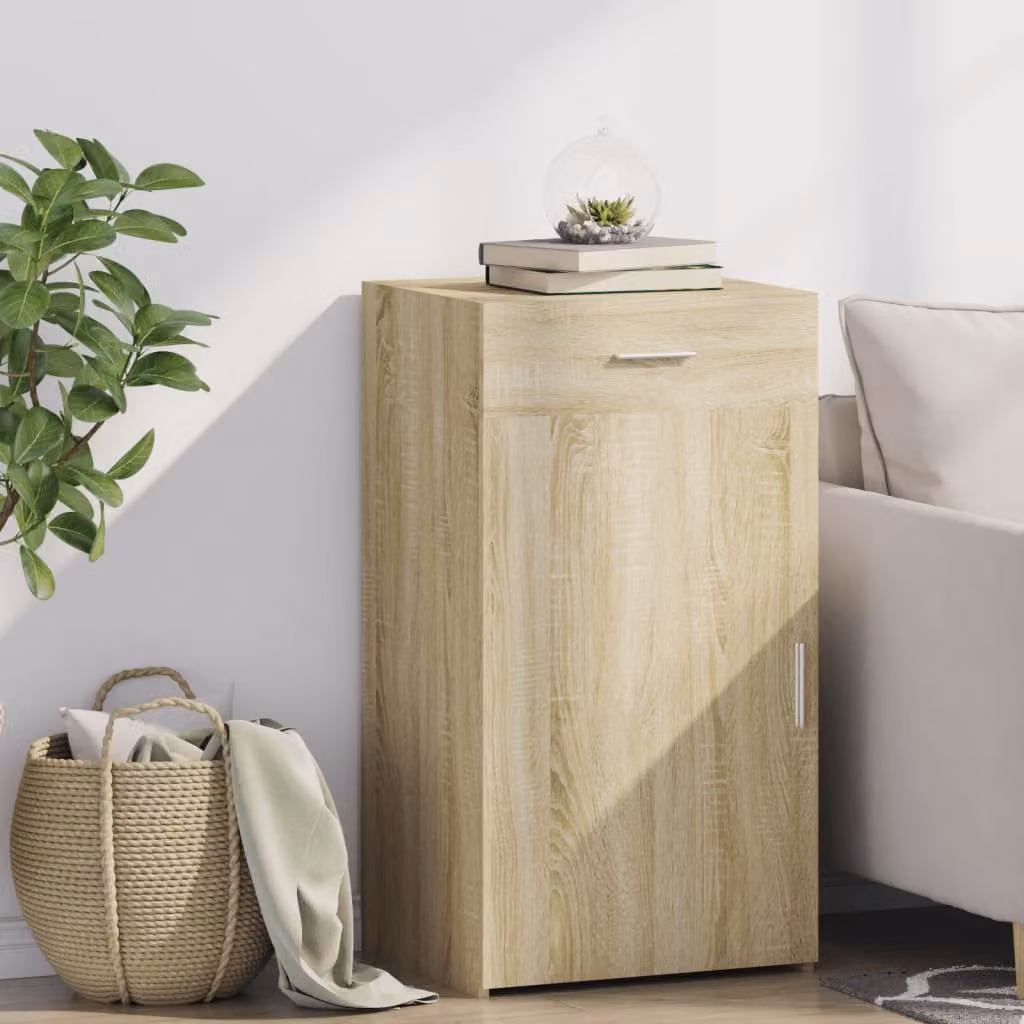 Credenza vidaXL in Rovere Sonoma e Legno Multistrato, L 50 cm x P 42,5 cm x H 93 cm