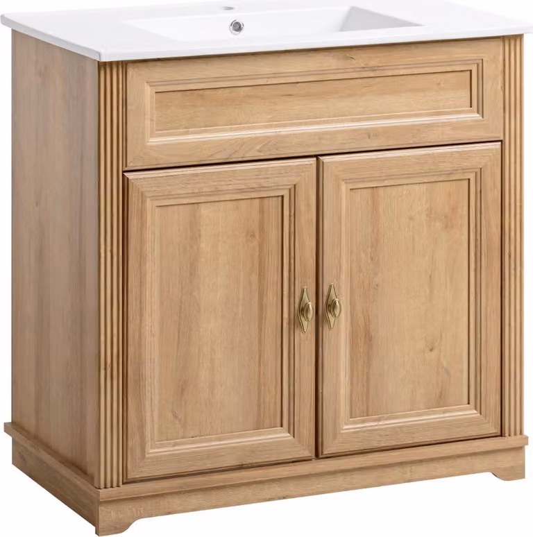 Waschtisch Waschbeckenunterschrank 80 cm Waschbecken Waschtisch Landhaus Stil