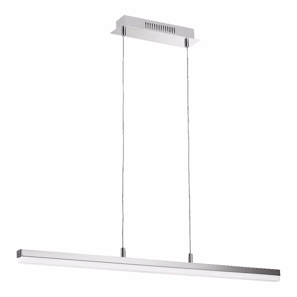 Lampada a sospensione LED BLUM 28W 3000K nichel satinato/bianco