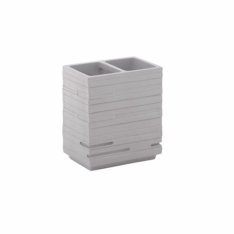 Portaspazzolini d'appoggio in resina QU98 Gedy serie QUADROTTO Grigio