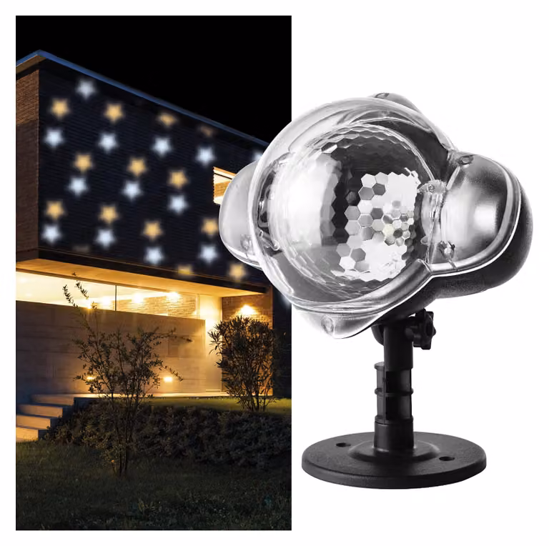 Proiettore a LED per creare effetti stellari, 4,2 W, grado di protezione IP44, colore nero, cavo di 3 metri