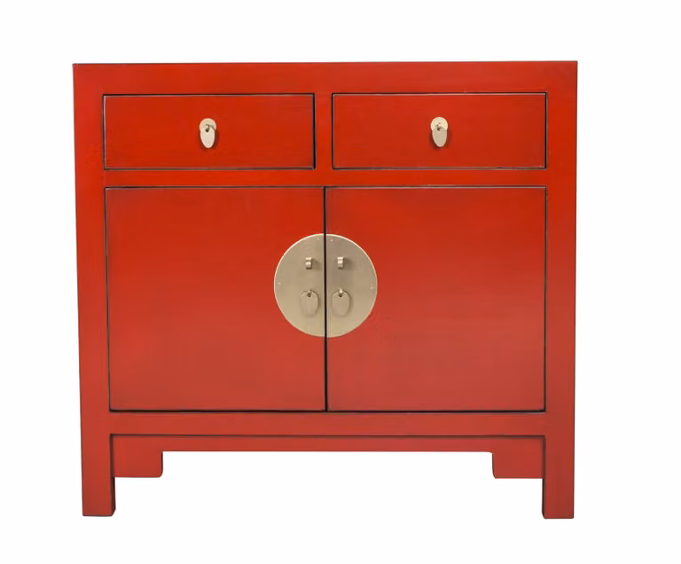 Mobile cinese Asianliving Lucky Red - Collezione Orientique Mobile cinese W90xD40xH80cm Mobile cinese Wedding Cabinet Mobile orientale Asian Furniture