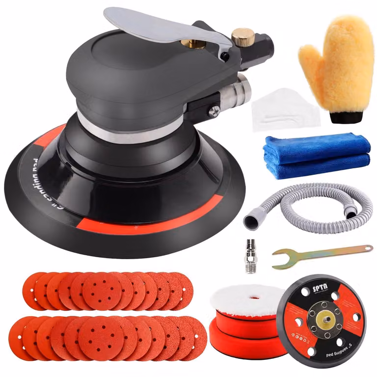 Levigatrice orbitale con disco da 125 mm/150 mm e accessori