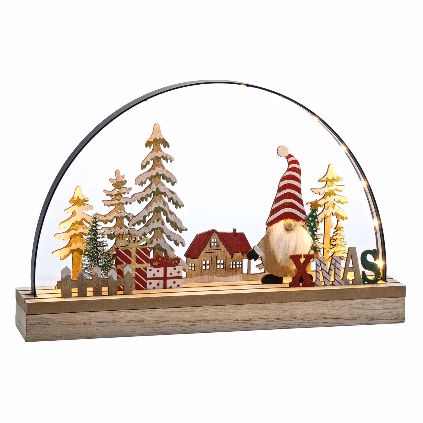 Paesaggio Natalizio Luminoso con 14 Led Bianco Caldo Vestiamo Casa Altezza: 19,5 cm – 3