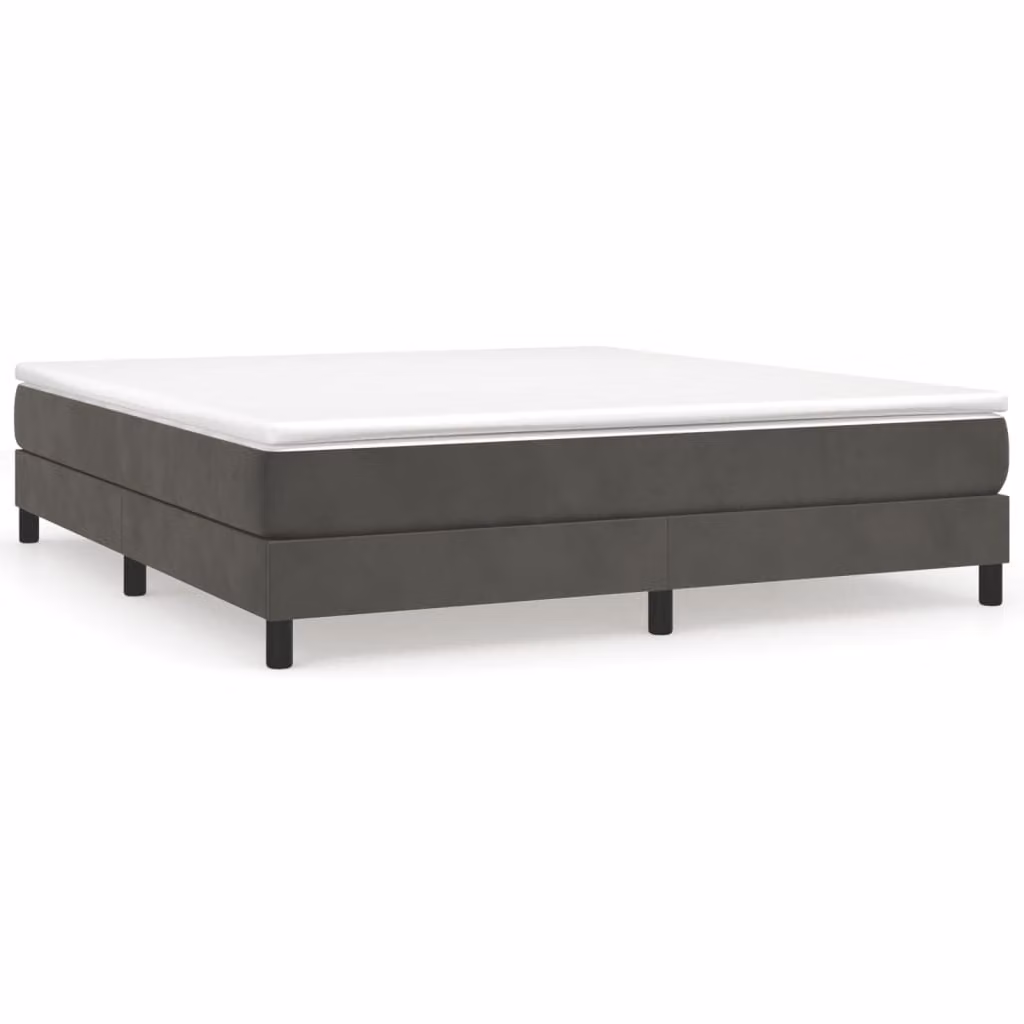 Struttura Letto a Rete a Molle Grigio Scuro 180x200 cm Velluto