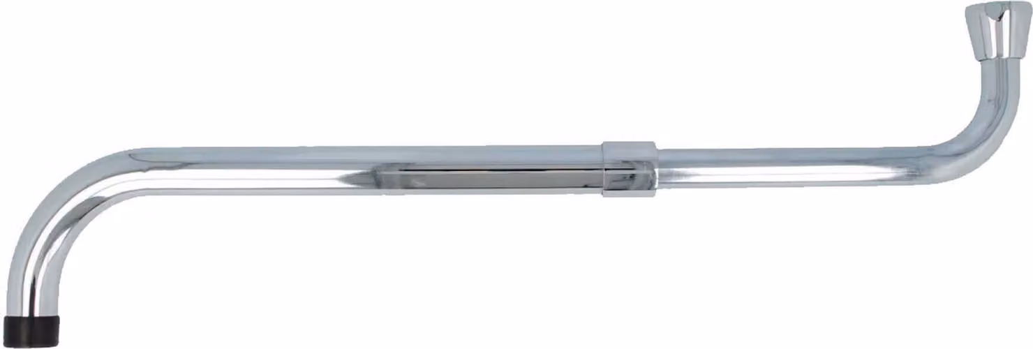 bocca tecuro S estensibile 350 - 600 mm per rubinetti a parete, ottone cromato