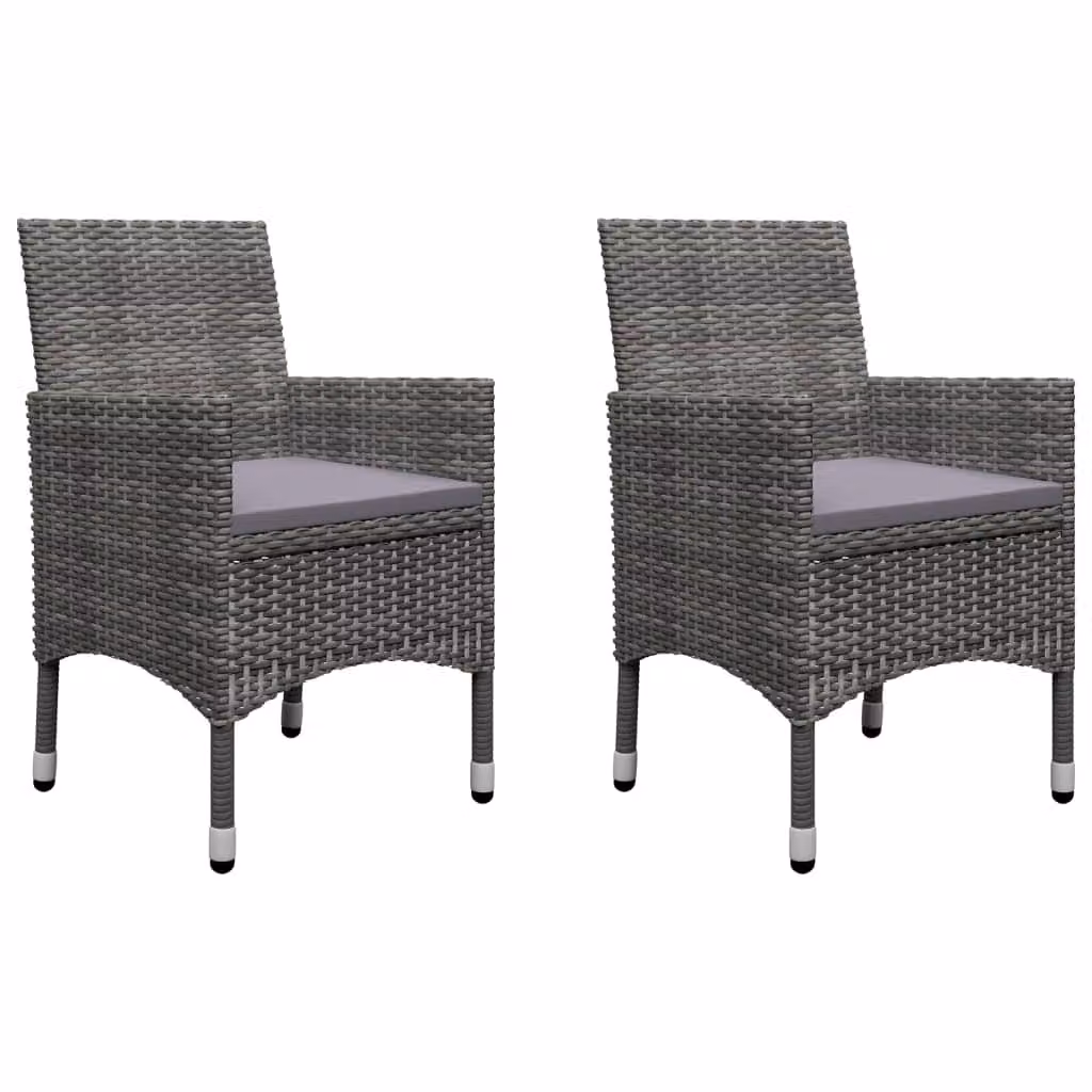 vidaXL set da pranzo da giardino 5 pezzi grigio