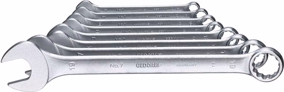 GEDORE 7-080 Set di chiavi combinate 8 pezzi profilo UD 8-19 mm, 6092850