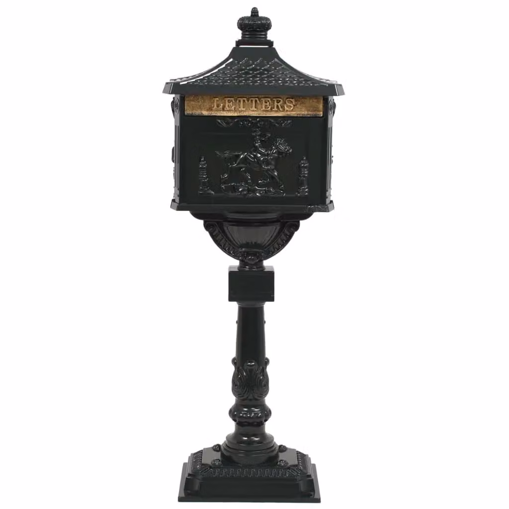 Cassetta postale autoportante in alluminio antiruggine stile vintage colore verde H: 117 cm, L: 43 cm, P: 30 cm – 2