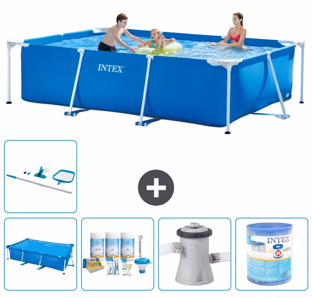 Piscina fuori terra rettangolare - 300x200x75 cm - 6 pezzi - Modello S40154