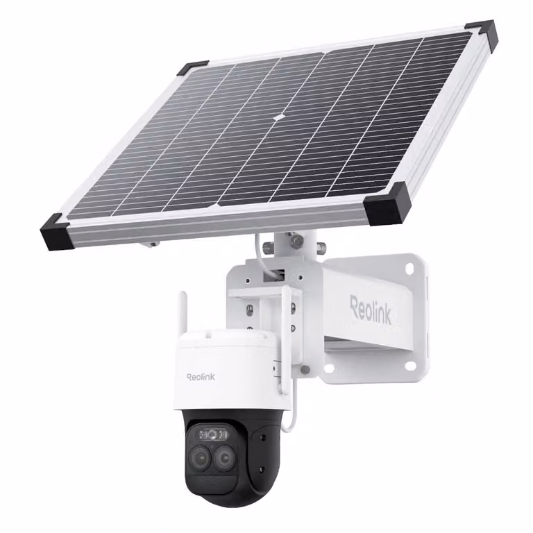Reolink TrackMix G790 con pannello solare Plus - Telecamera di sorveglianza PTZ 2K 4 MP 4G LTE, doppio obiettivo, zoom ibrido 6x, tracciamento del movimento