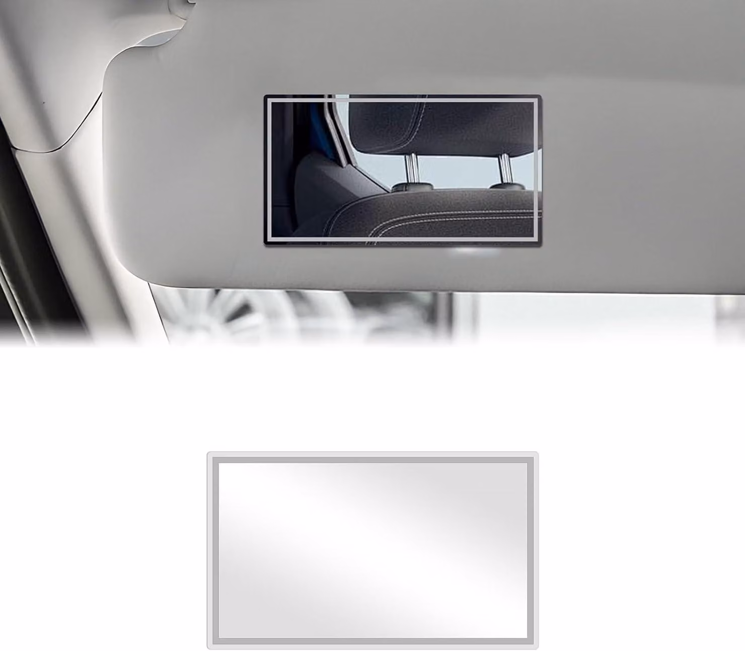 Specchio per il trucco da auto, parasole, adesivo, universale, in acciaio inossidabile, adatto per SUV e camion