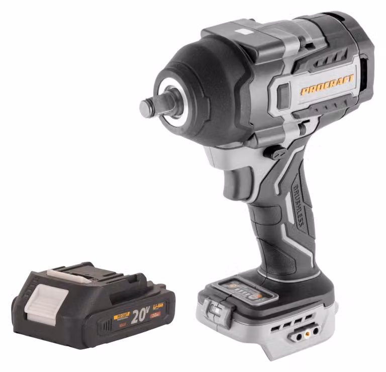 Avvitatore a percussione a batteria ProCraft Industrial IW850A-BB 20 V 850 Nm 1/2" brushless + 1x batteria da 2,0 Ah - senza caricabatterie