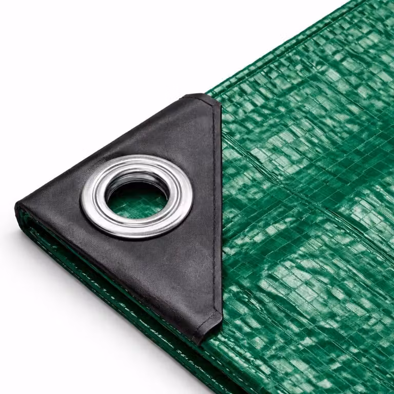 telone impermeabile 3x4m - telone in tessuto 200 g/m² - telone per legno con occhielli con rinforzo angolare supplementare