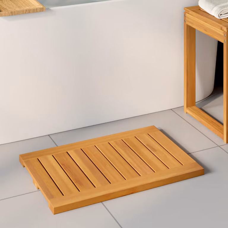 Set di 2 tappeti da bagno vidaXL antiscivolo e ad asciugatura rapida, colore beige e marrone, L: 60 cm, P: 40 cm