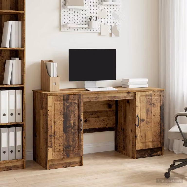 Maison Exclusive - Scrivania in legno massello riciclato, dimensioni 142,5 x 50 x 75 cm, realizzata in materiale composito di legno
