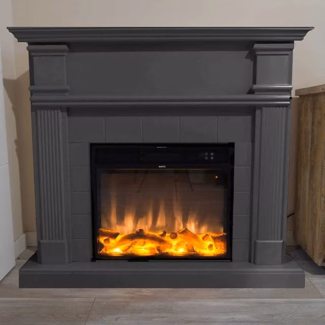 Sined Caminocalderagrigio Grigio Caminetto Elettrico Grigio Sined Caminocalderagrigio Eleganza e Funzionalita Per Ambienti Moderni Materiali Di Alta Qualita e Garanzia Inclusa