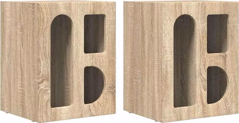 Comodino 2 pcs Rovere Sonoma 40 x 35 x 50 cm Legno multistrato
