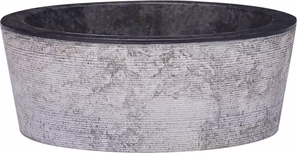 Lavandino Nero Ø40x15 cm in Marmo