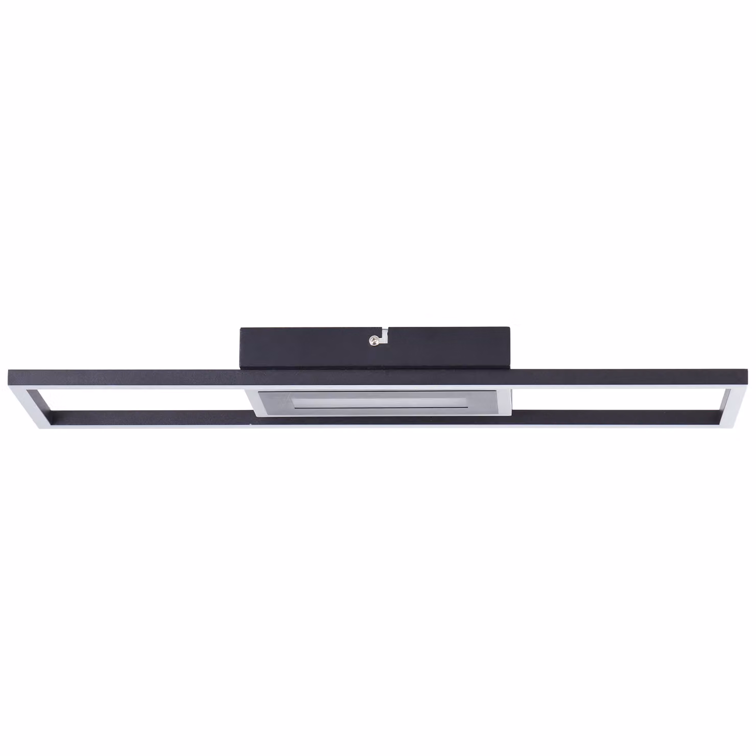 BRILLANTE plafoniera moderna nera a LED Besson | bianco caldo | 24 Watt 2900 Lumen 3000 Kelvin | 55x16cm | metallo/plastica