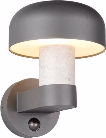 Applique da esterno Trio Lighting con sensore di movimento, colore grigio, H 25 cm
