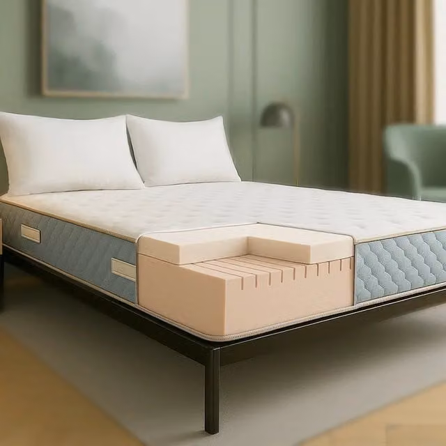 Materasso 160x190 in Waterfoam e Memory Foam Alto 22cm | Anallergico e Antiacaro | Prodotto in Italia