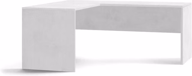 Scrivania Angolare Sx 180x76x169 cm Ossido Bianco