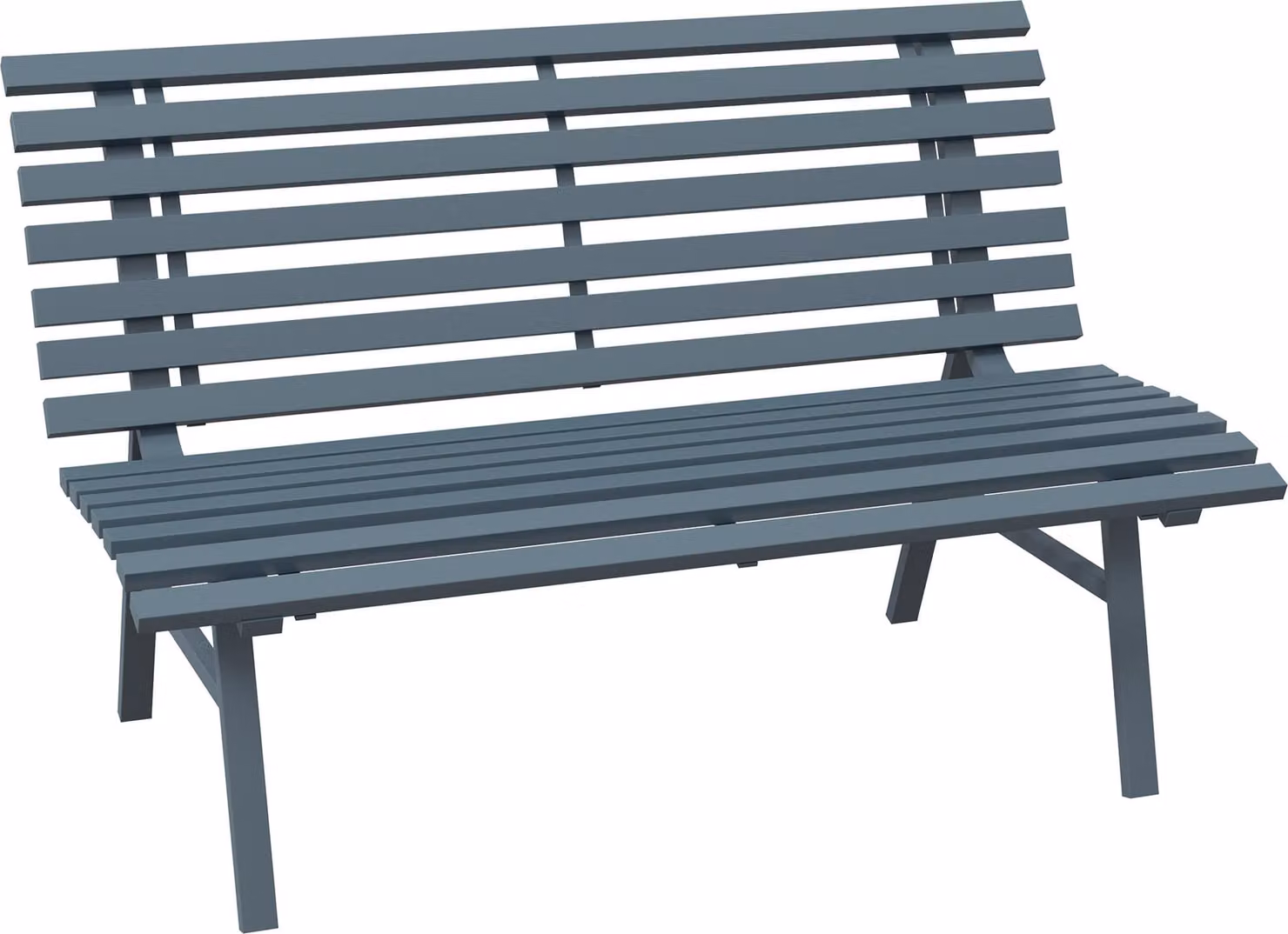Panchina da giardino Outsunny a 2 posti in alluminio, resistente alle intemperie, mobili da giardino resistenti ai raggi UV con design a doghe, panchina da parco con portata di 240 kg, panchina da balcone per balconi, terrazze e giardini, 123x67x79 cm, bl