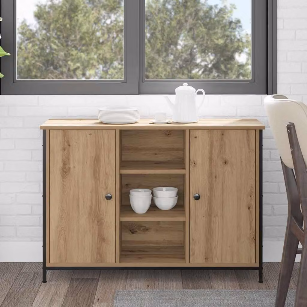 vidaXL Credenza Artisan in rovere 100 x 35 x 70 cm