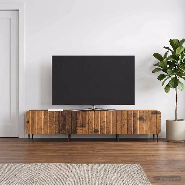 Mobile TV moderno vidaXL in legno color marrone L: 147 cm, P: 34,5 cm, H: 32 cm – 1