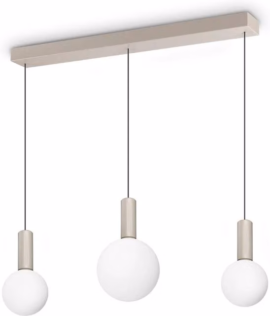 Ideal Lux Odeon Sospensione Lineare LED Bianca in Metallo e Vetro con Luce Bianco Caldo