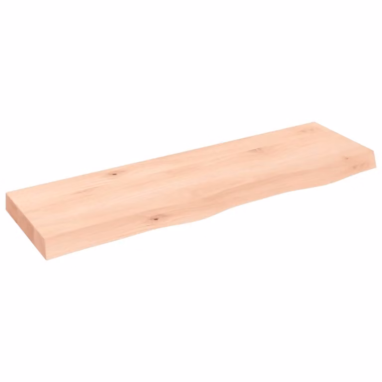 Piano di lavoro per lavabo 100x30x(2-6) cm in legno massiccio non trattato