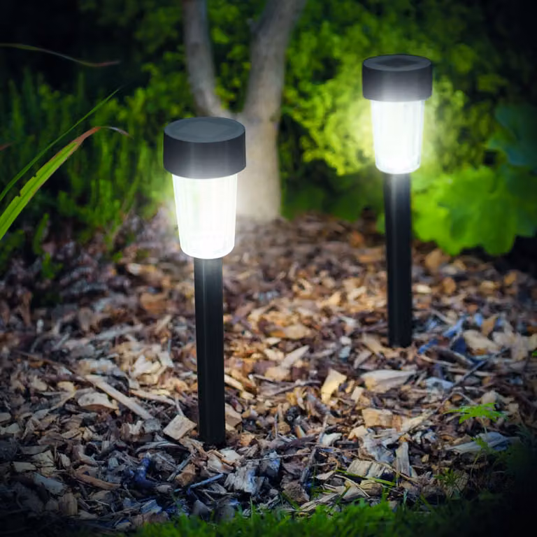 Lampada solare a LED per esterni in plastica - nero