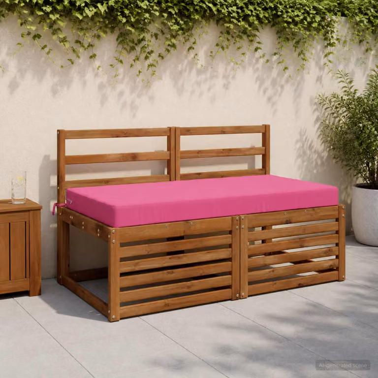 Cuscino per la seduta vidaXL SOEST in poliestere rosa con rivestimento lavabile e resistente ai raggi UV