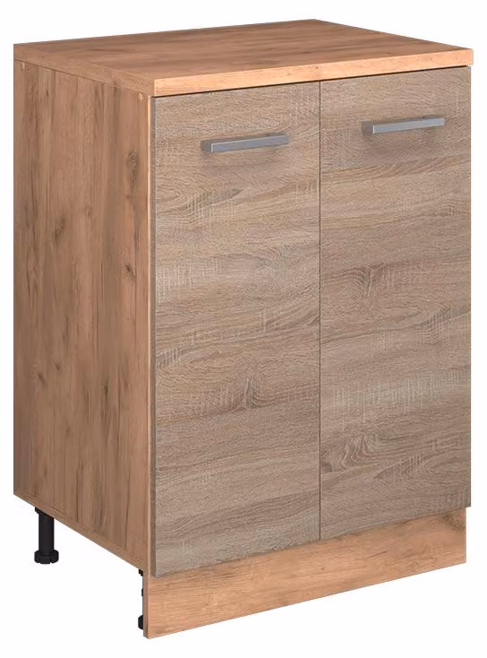 Mobile cucina sottotetto Vicco R-Line Sonoma 60 cm senza inclinazione con 2 ante, Model 61765