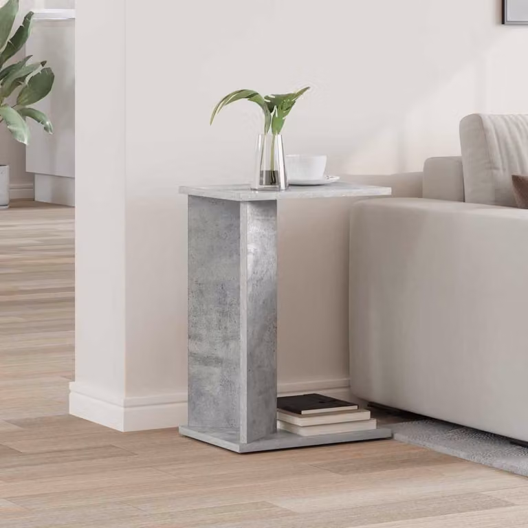 Tavolino moderno vidaXL in legno ingegnerizzato grigio, L 35 x P 25 x H 50 cm