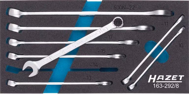 Set di chiavi combinate Hazet 163-292/8 - Esagono doppio esterno con profilo Traction - N. art. | 163-292/8