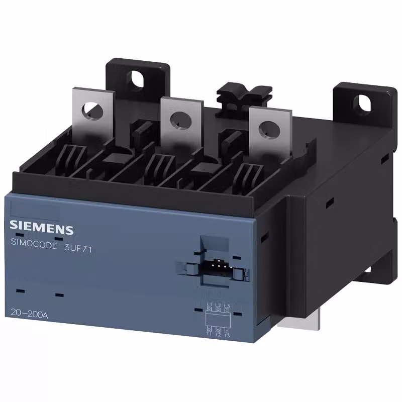 Modulo di rilevamento corrente Siemens, corrente di regolazione 20...200 A, larghezza 120 mm, collegamento su guida 3UF71031BA000
