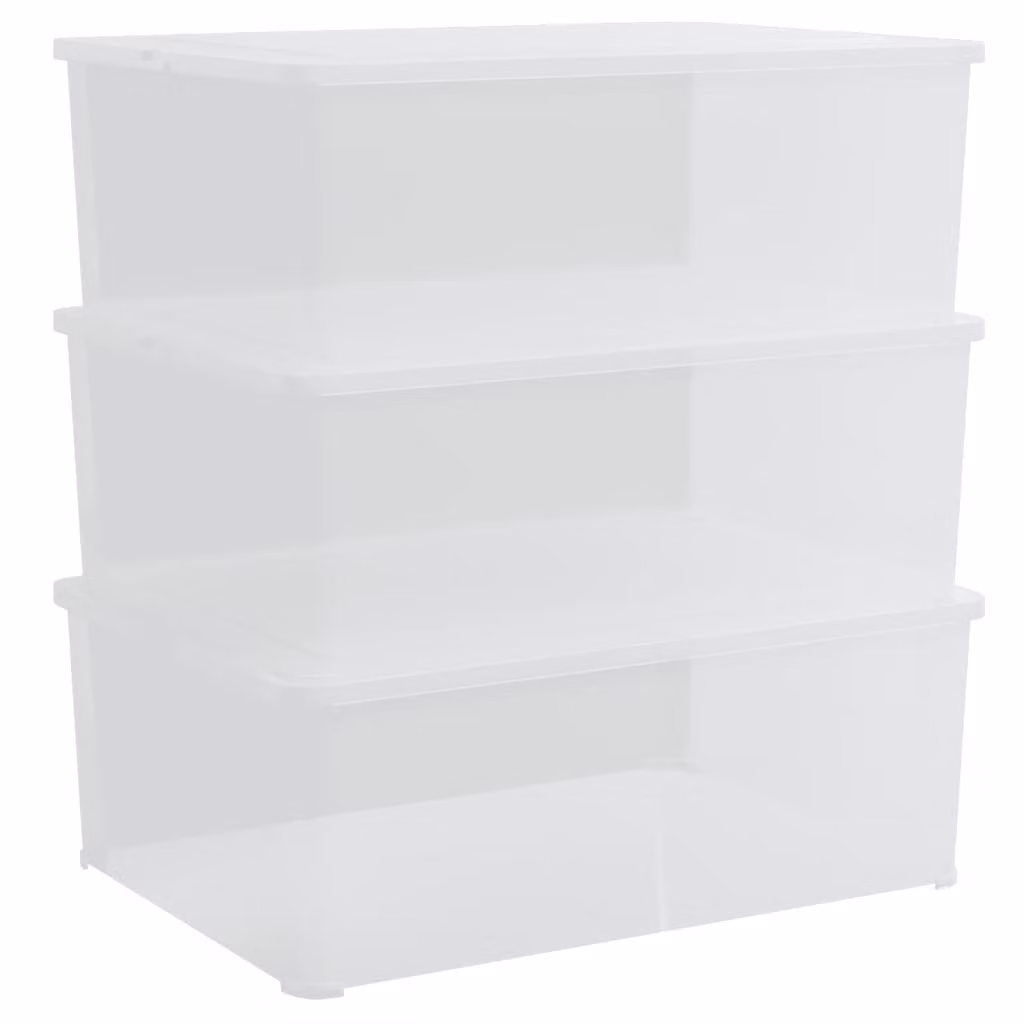 Contenitori in Plastica 3 pz 10 L Impilabili