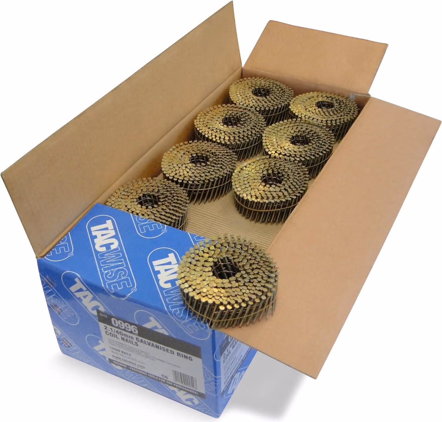 Tacwise 0996 chiodi zincati a testa piatta tipo 2,1 x 40 mm, 400 pz.