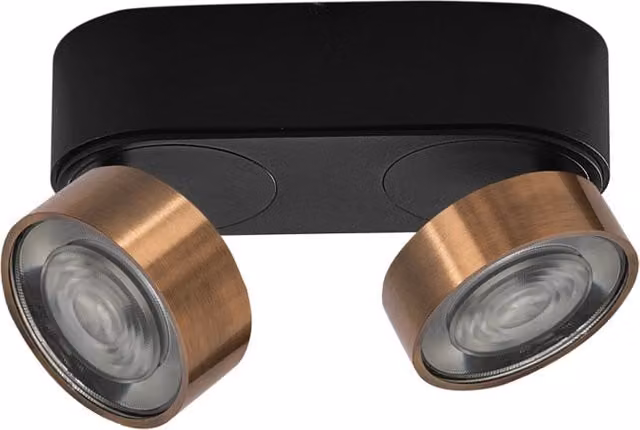 Applique/Plafoniera LED serie HOLE 13W 3000K CRI90 Nero/Rame - Illuminazione Interni Alta Efficienza - Rossini Illuminazione