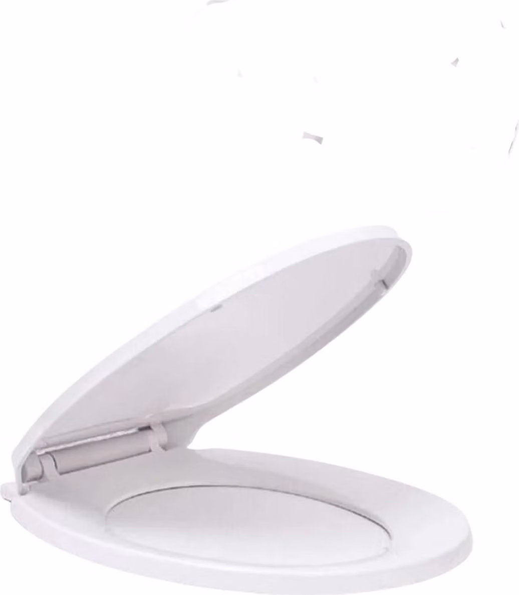 Sedile per WC Vaylen - Chiusura morbida e sgancio rapido - Bianco, duroplastica e antibatterico - Robusto coperchio per WC