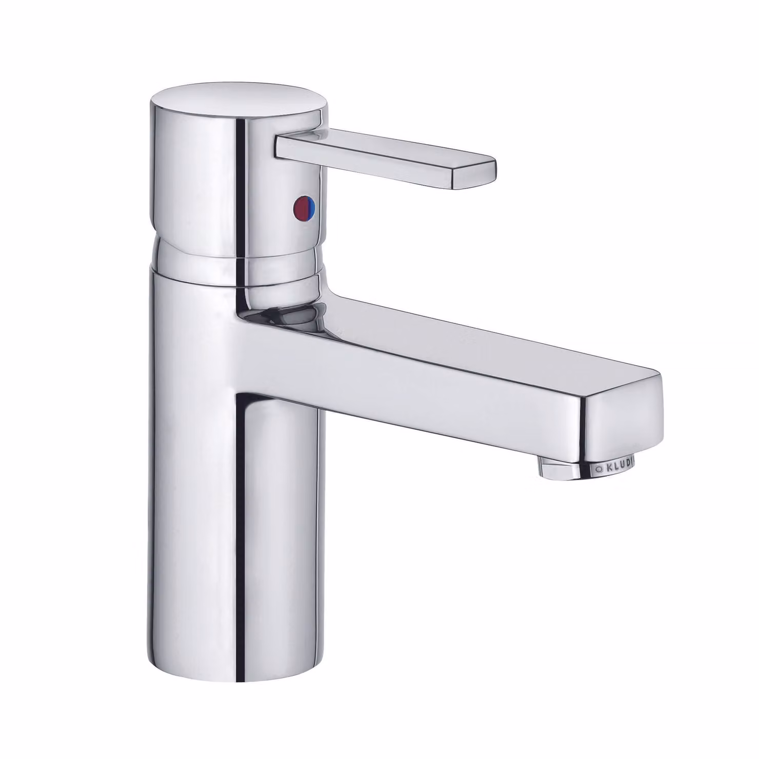 KLUDI ZENTA Mitigeur monocommandé pour lavabo, hauteur de bec 75mm, sans garniture d'écoulement, chrome, 382620575, 382620575
