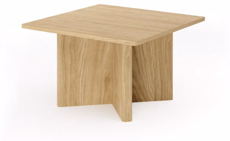FURNLUX Tavolino Nabu, colore beige, 80 cm / Colore principale: beige / Dimensioni: 80 x 50 x 80 cm