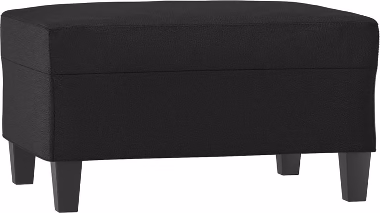 Poggiapiedi Nero 70x55x41 cm in Pelle finta