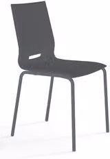 Sedia ELENA 4 Linea 88 in tessuto grigio e metallo moderno