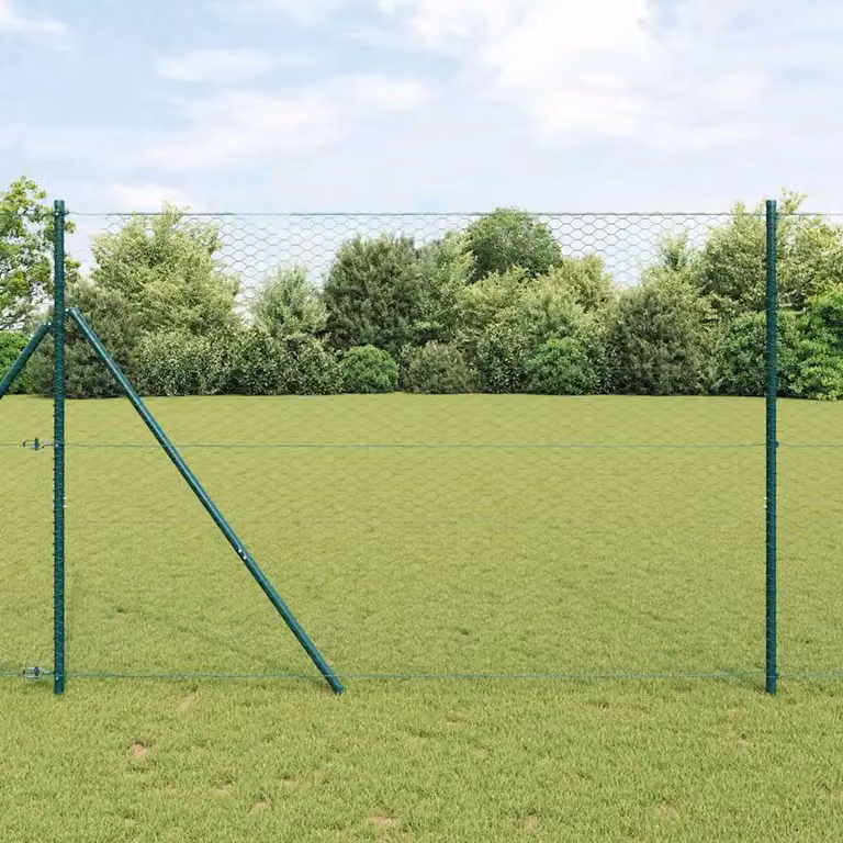 Recinzione Esagonale vidaXL in PVC Verde, H: 1,5 m x L: 100 m