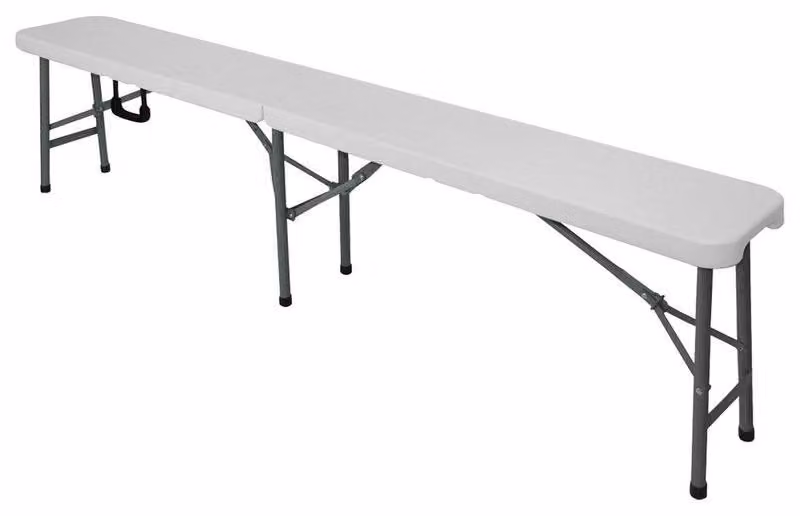 Panchina pieghevole, dimensioni 1820 x 250 x 435 mm (LxPxA)