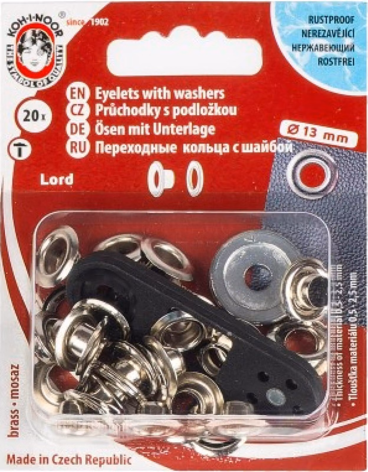 Pulsante a pressione con guarnizione - passalana - 13 mm - Argento