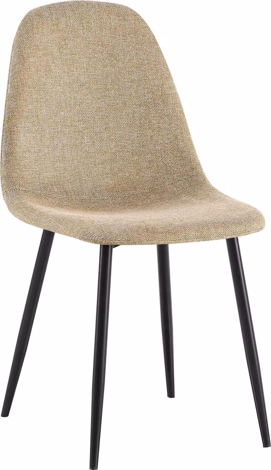Sedia da pranzo Napier, imbottita con schienale, color taupe. Materiale: tessuto